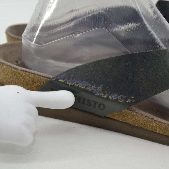 Mephisto Wms Euro 39 US 9 Sandal Blue Floral Thong Sandal - Picture 9 of 16